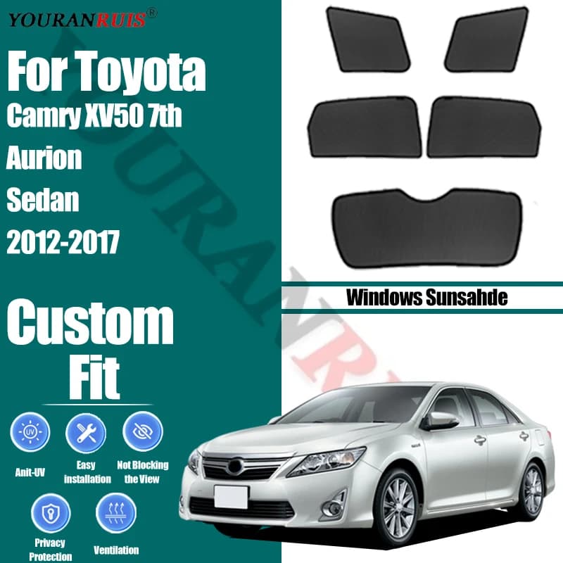 Per Toyota Camry XV50 Aurion Berlina 2012-2017 Finestre magnetiche per auto Parabrezza anteriore Parasole Visiera per auto Tende di protezione solare