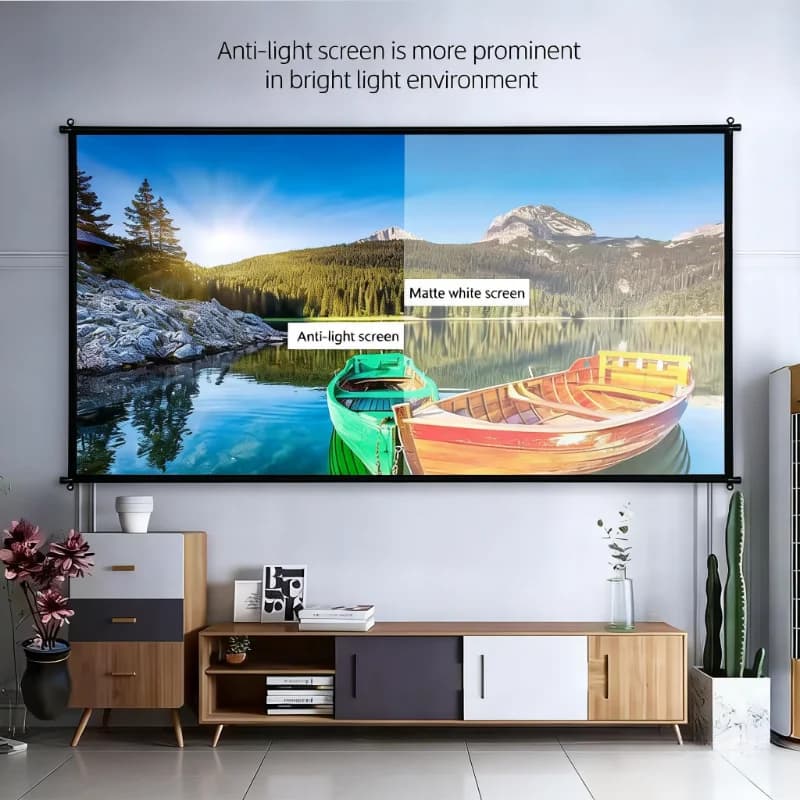 XIAOHUI Hotel Apartment Home 100inch Picture Frame Screen Wall-mounted Wall Frame Projector Screen Projector Accessories