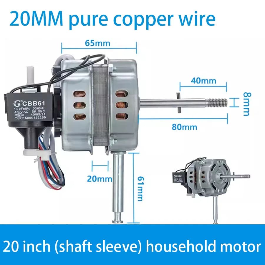 Motore con doppio cuscinetto a sfera, testa del motore che scuote, motore del ventilatore elettrico, ventilatore da tavolo, motore del ventilatore da pavimento, accessori universali