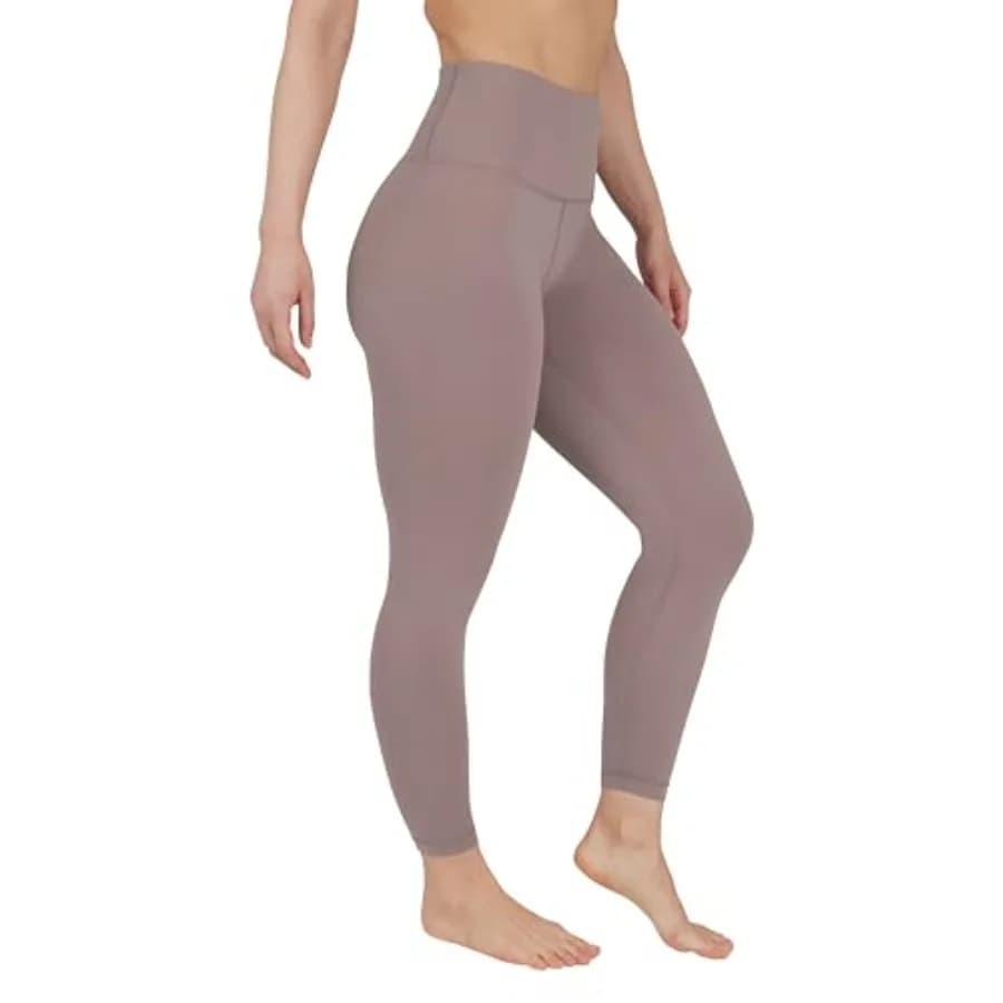 Leggings a vita alta 7/8 con controllo pancia, modello 90 Degree By Reflex, per yoga e allenamento