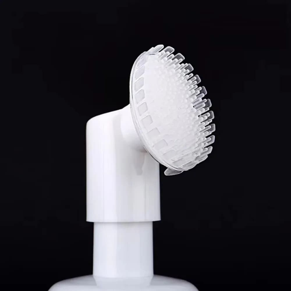 PET Soap Foaming Bottle Silicone Brush Transparent Empty Foam Bottle Refillable Portable Foam Dispenser Bottle Facial Cleaning