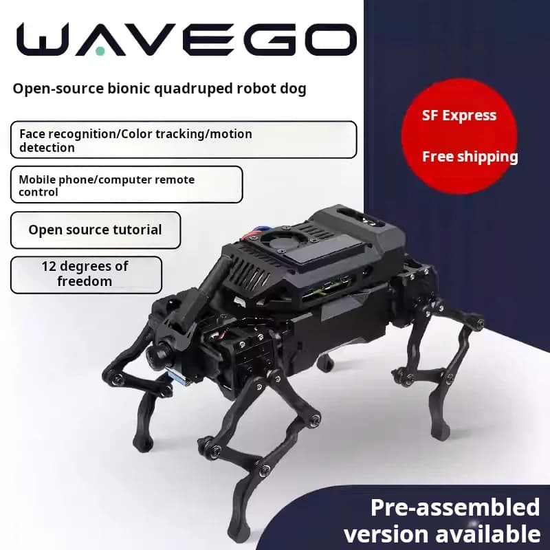 WAVEGO bionic four-legged robot dog artificial intelligence high degree of freedom based on ESP32/Raspberry Pi 4B