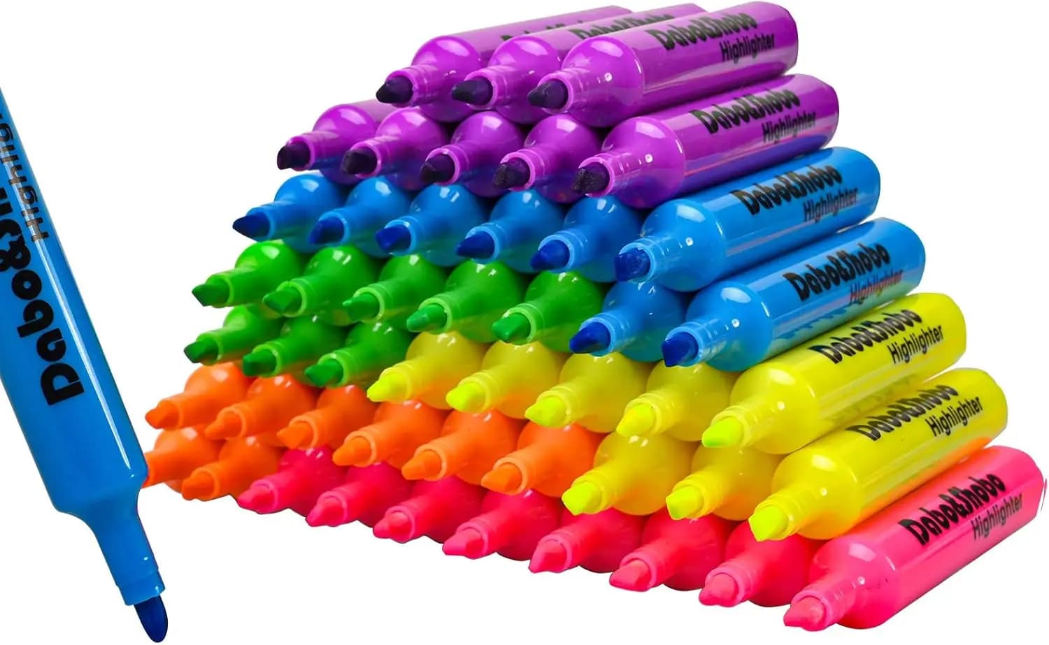 Set di evidenziatori a 48 colori, inchiostro liquido ad asciugatura rapida, a lunga durata, per l'ufficio e la classe