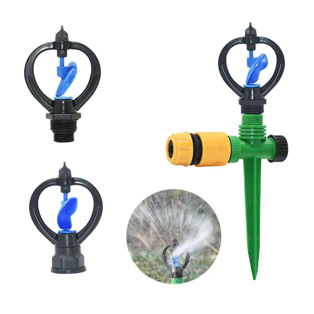 Garden lawn rotary sprinkler 1/2 "3/4" Dispersion nozzle with male thread 360 degree automatic rotary irrigation