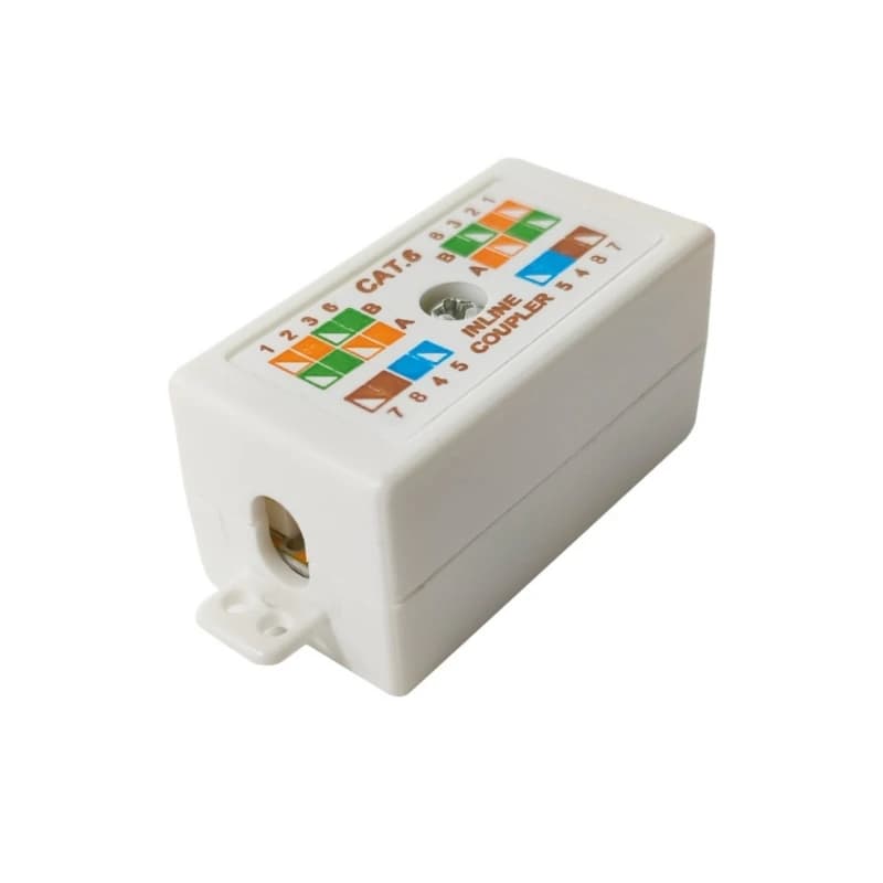 1pc/2pcs/5pcs FGB RJ45 Cat6 Junction Box, Inline Punchdown Krone Coupler Joiner for Cat6/Cat5E/Cat5 Ethernet Network Cables