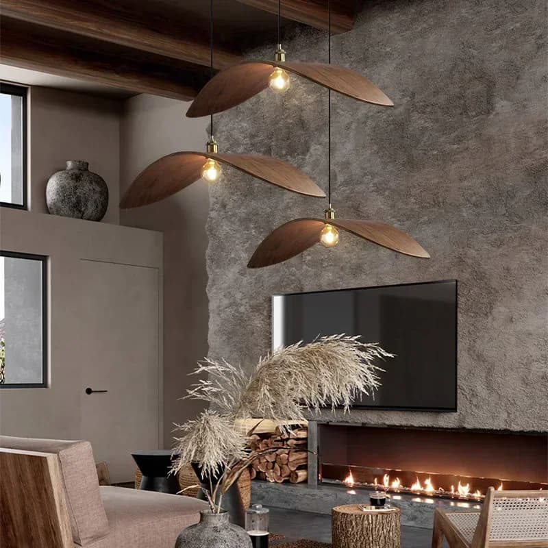  Lampadario naturale a sospensione in legno vintage per soggiorno, sala da pranzo, cucina, bar, caffetteria, bancone, apparecchio di illuminazione a sospensione