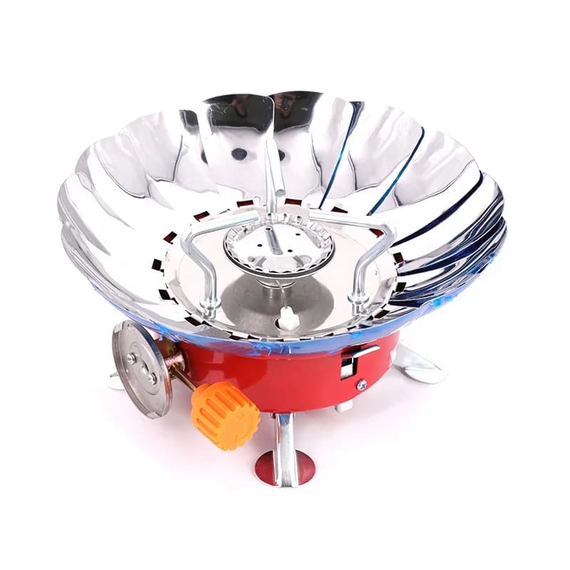 Fornello da campeggio ultraleggero a forma di fiore Mini fornello pieghevole portatile per barbecue da picnic