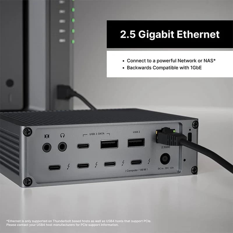 TS5 Thunderbolt 5 Dock: 140W Charging, 15-in-1 USB Dock, 5 USB Ports, 10 Gbps Bandwidth, 2.5 GbE Network Bandwidth