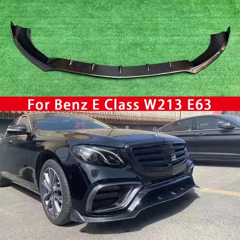 For Mercedes Benz E Class W213 E63 Carbon Fiber Car Front Bumper Lip Front lip Diffuser Front Chin Spoiler Body Kit