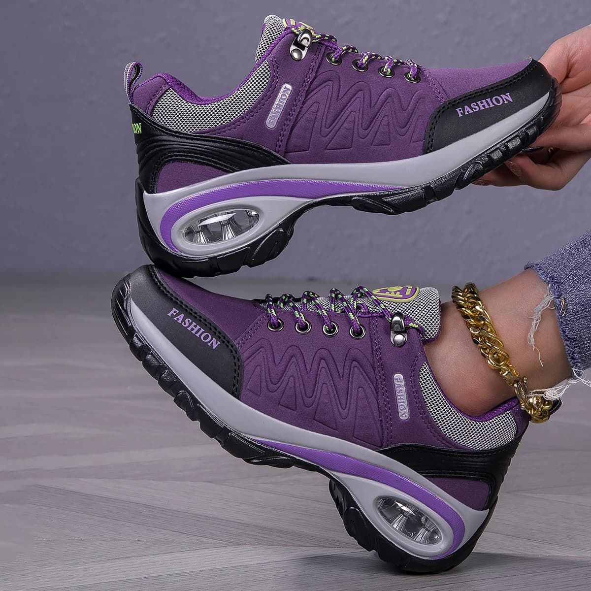 Scarpe da trekking da donna 2025 Primavera e autunno Nuove scarpe sportive da corsa e da trekking antiscivolo per sci di fondo