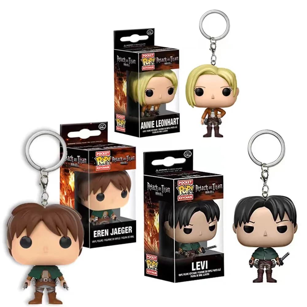 Funko POP Anime Figure Attack On Titan Rivaille Ackerman Levi Figure Collection Giocattoli Regalo Portachiavi in PVC