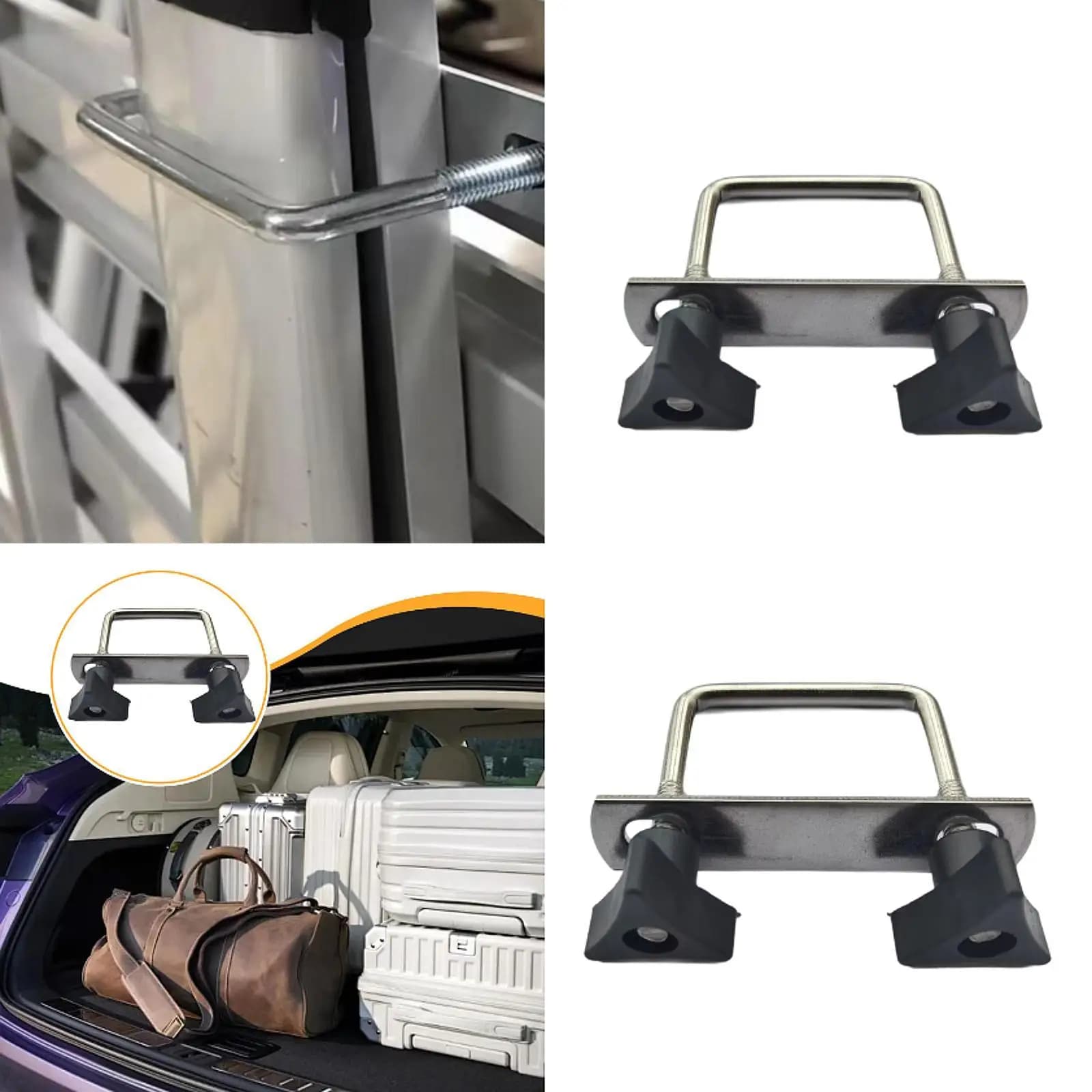 Durable Roof Box U Bolt Clamps Stainless Steel Mounting Fitting for Car Luggage Carrier Roof Rack Accessories