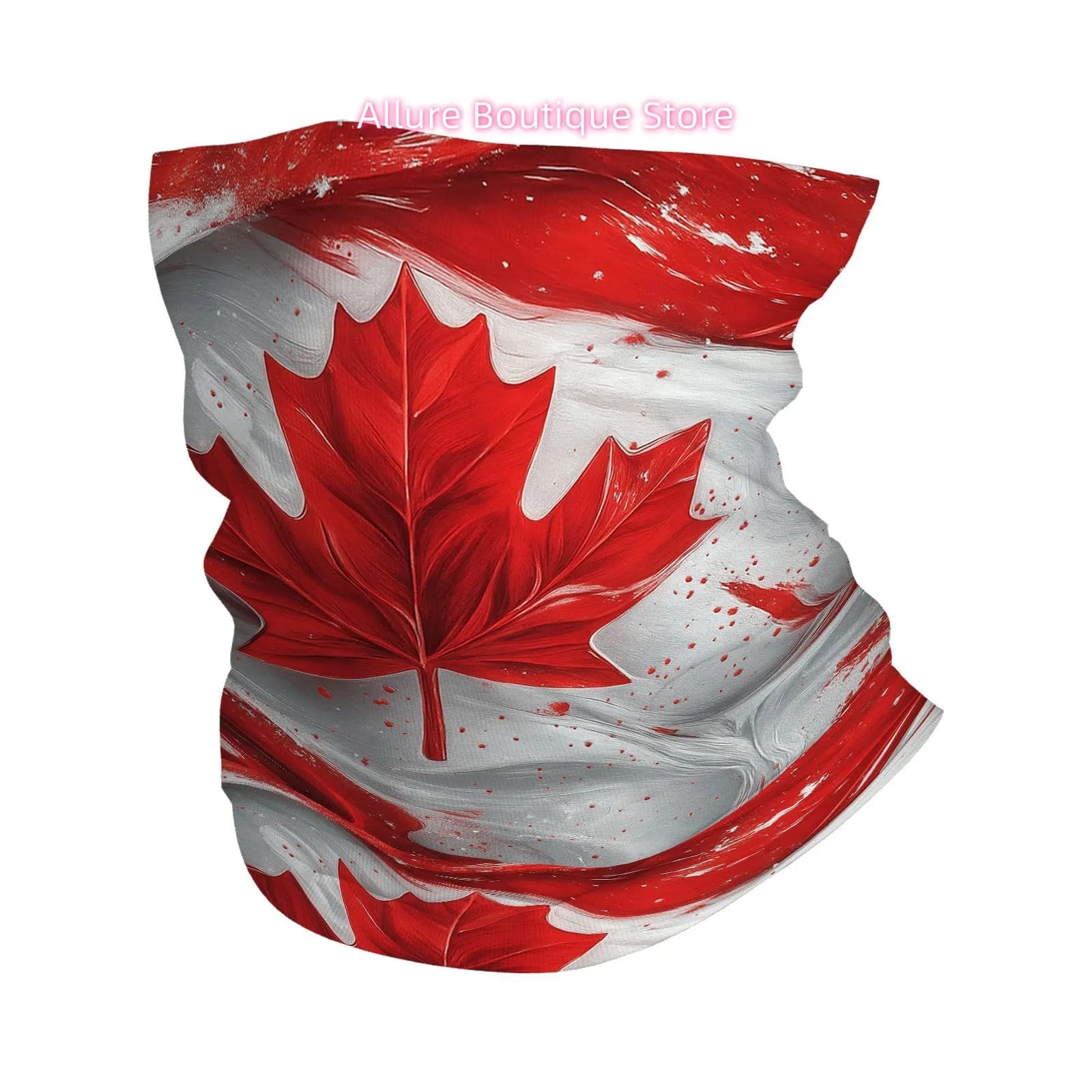 1 Canadian, Maple Leaf, Abstract Design Printed Scarf, Multi-Functional Mask And Neck Scarf, Unisex Headscarves, Family Gatherin