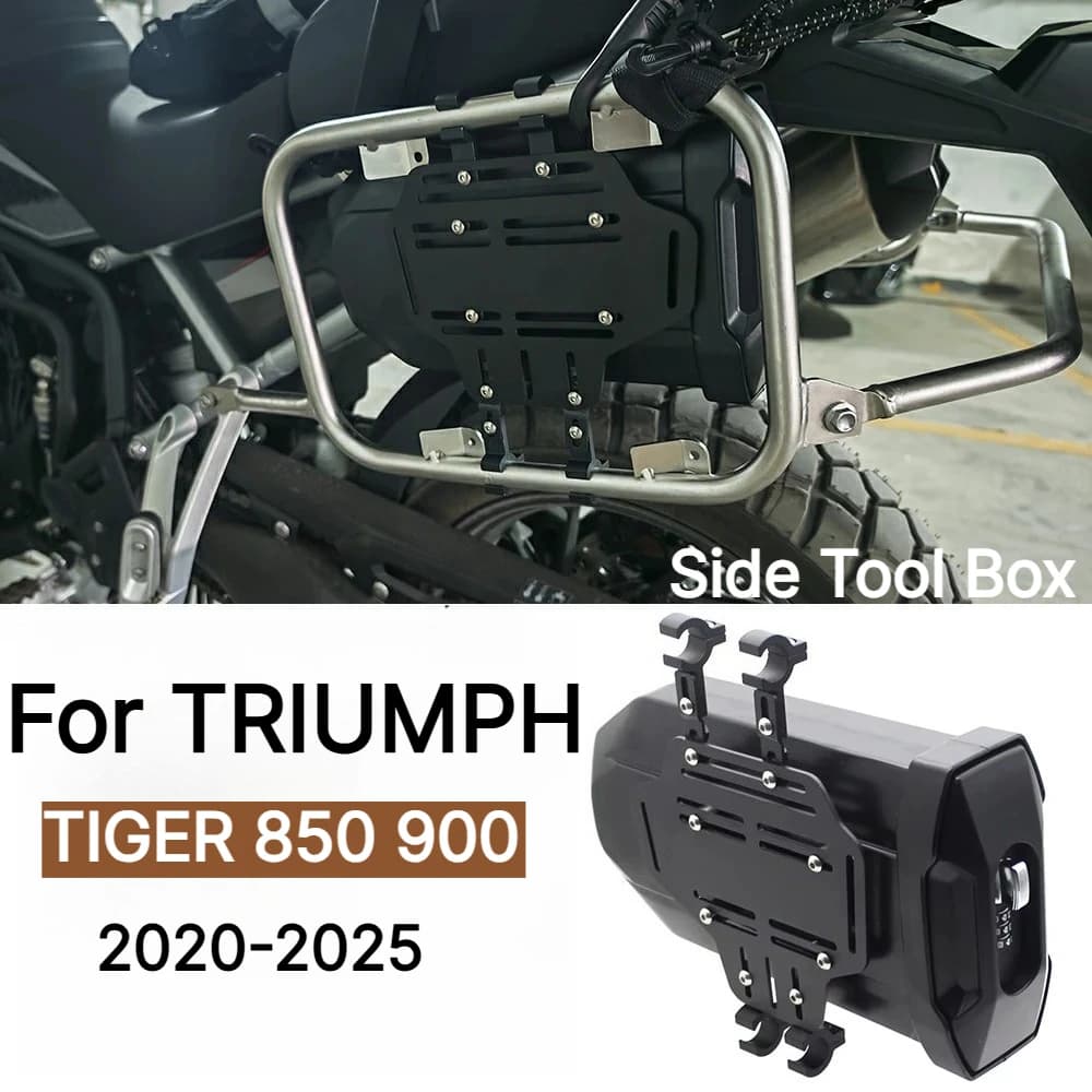NEW Side Tool Box For TIGER 850 900 Tiger 850 Side First-aid/ Breakdown kit Toolbox Waterproof Tool Box Side Decorative Toolbox