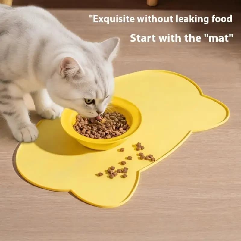 1 pz tappetino impermeabile per animali domestici cane gatto ciotola tappetino in silicone antiscivolo tappetino per alimentazione animali domestici cuscino per vassoio ciotola per mangiare cani