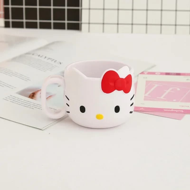 Sanrio Hello Kitty Tazza Creativa per Lavaggio Bocca, Portaspazzolino Kawaii Anime Melody, Accessori Bagno, Bicchiere per Collutorio