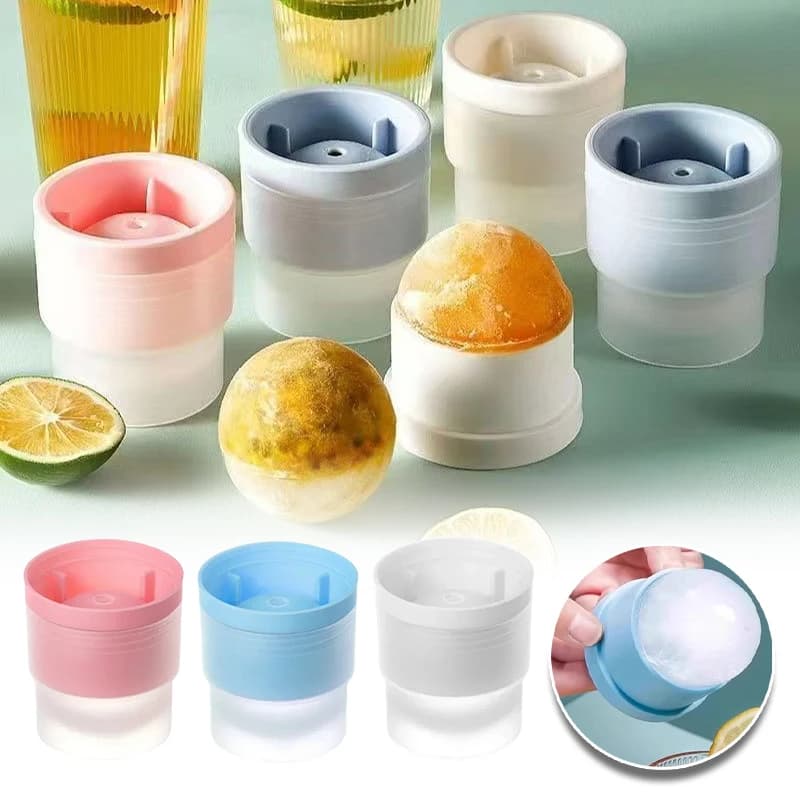 Large Round Silicone Ice Ball Mold for Whiskey Cocktails Durable Ice Cube Tray Home Bar Accessories Freezer