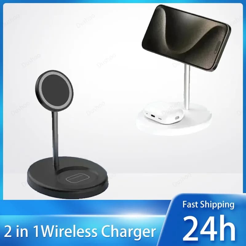 Wireless Magnetic Charger 2 in 1 from 30W Improved for iPhone 17 16 15 Pro Max and AirPod Pro - Quick Charging Station from Desk