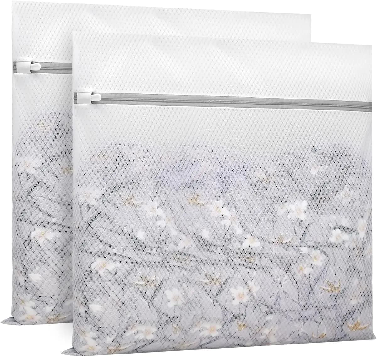 2-Pack XX-Large 24x24 Inch Diamond Mesh Laundry Bags for Delicates