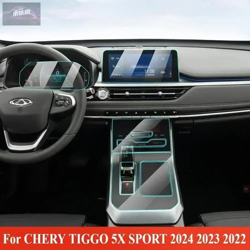 Per CHERY TIGGO 5X SPORT 2024 2023 2022 Accessori Pellicola interna Trasparente TPU Pannello ingranaggi GPS Console centrale Protezione PPF