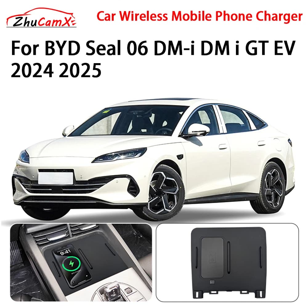 Wireless Phone Charger for Car Central Storage Console QI 18W iPhone Fast Charging for BYD Seal 06 DM-i DM i GT EV 2024 2025