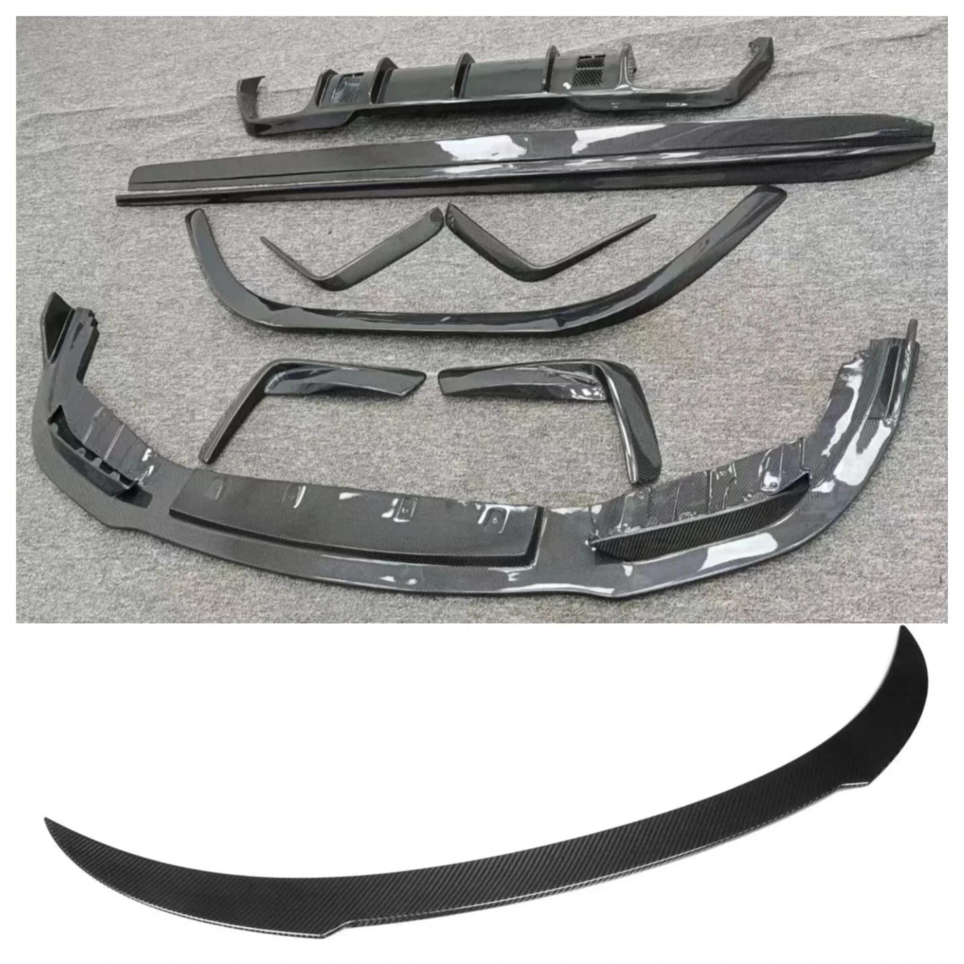 Body Kit Dry Carbon Fiber Front Rear Lip Side Skirt Tail Wing for BMW M8 F92 Rear Trunk Spoiler Surround Car Accessories