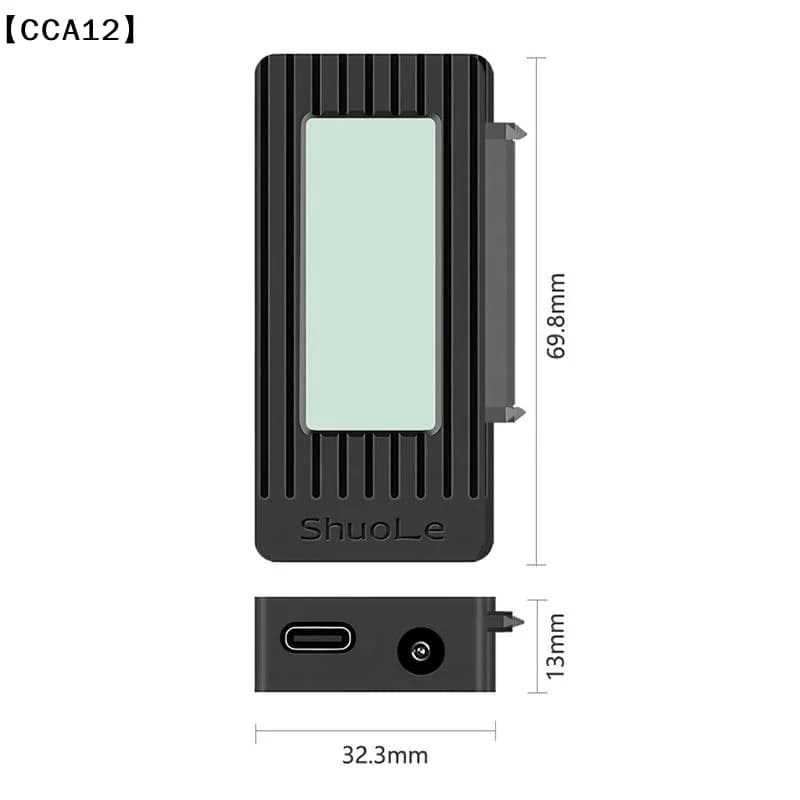 〔CCA12〕 Adattatore USB a SATA con cavo convertitore per SSD/HDD, display digitale, da USB 3.2/3.0 a SATA
