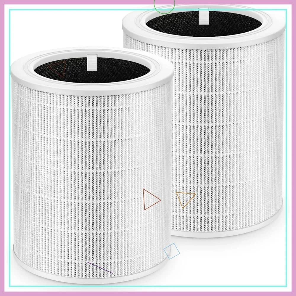 Filtro di Ricambio Core 600S per Purificatore d'Aria LEVOIT Core 600S-P, HEPA e Carbone Attivo, Confezione da 2