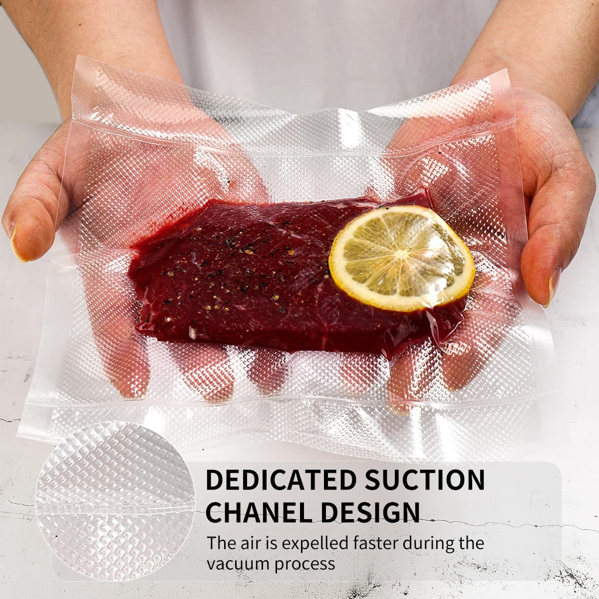 Vacuum bags for food, vacuum sealing bags, for prolonged storage, rolls of 12+15+20+25+30cm*500cm, lot of vacuum bags