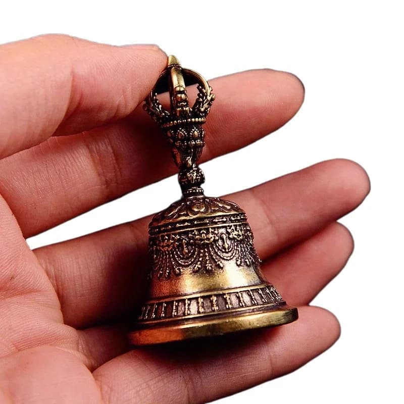 Brass Handicraft Die-Casting Drop Bell Tibetan Bronze Wind Bell Creative Home Decoration Car Button Key Accessory Gift