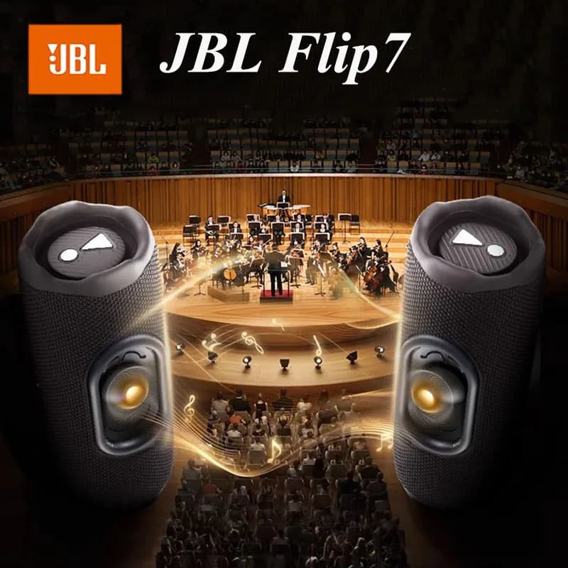 JBL Flip 7 Originale, Altoparlanti Bluetooth Wireless Portatili Intelligenti, Collegabili al Software Applicativo JBL, Impermeabili IP65