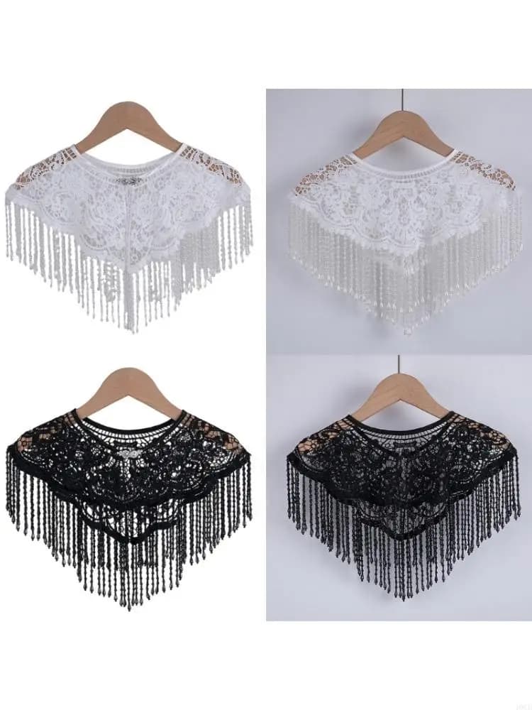 Light weight Pearls Embellished Capes Shoulder Wrap Fashion Sun Protecting Capes