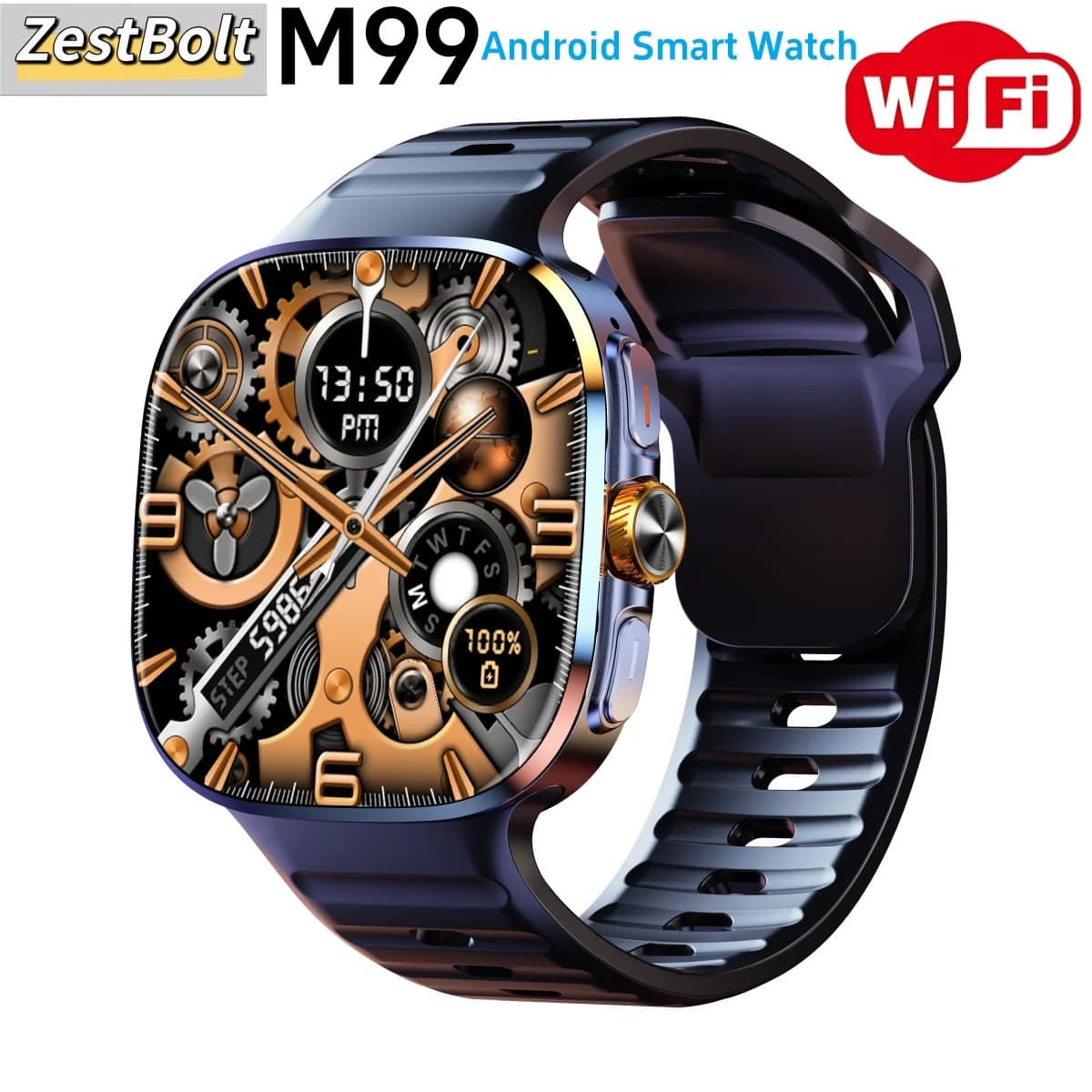 Smartwatch M99 32GB+1024GB Android 10.0 con Schermo AMOLED da 2,4 Pollici, Fotocamera Rotante 900W, GPS, WiFi per Uomini e Donne