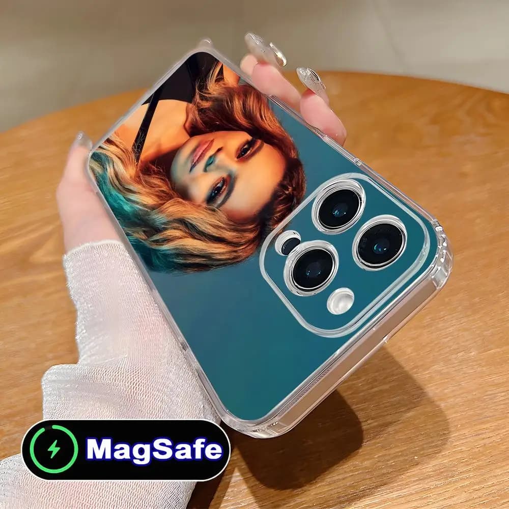 Custodia per telefono Dinah Jane in TPU trasparente con MagSafe per iPhone 17 16 15 14 13 12 11 Air Pro Max Plus Mini, Cover Colorata