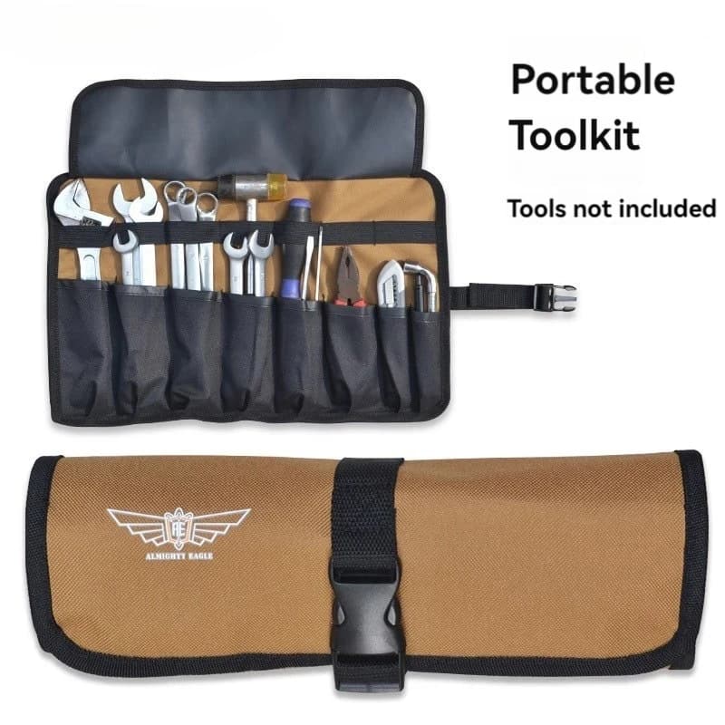 Rotolo di stoffa Oxford Borsa portatile Borsa Chiave Strumento Chiave pieghevole Martello Borsa portaoggetti per attrezzi tascabile da campeggio Kit di attrezzi