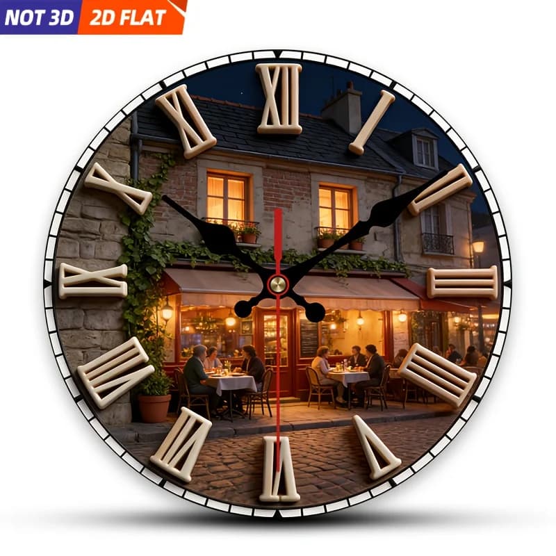 Orologio da parete moderno in stile europeo - Orologio rotondo in legno silenzioso senza ticchettio, adatto per camere da letto, soggiorni, uffici, a batteria