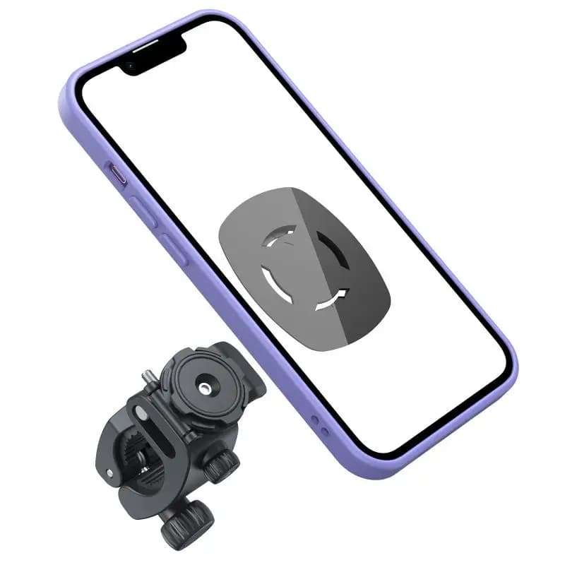 Universal Handlebar Phone Mount 360° Rotation - Motorcycle & Bicycle Phone Holder, Adjustable Clamp Fit 4-7inch SmartPhones