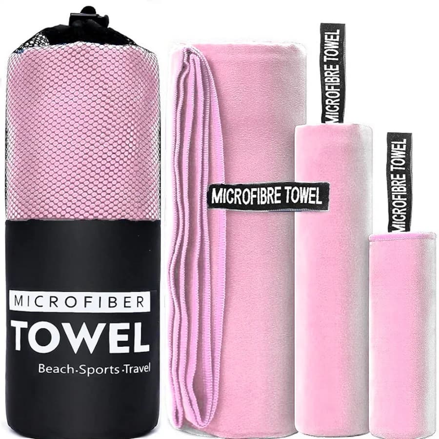 Asciugamano in microfibra rosa per bambini 1PC Asciugamano da campeggio per palestra da viaggio perfetto Asciugamano da spiaggia leggero ultra compatto super assorbente ad asciugatura rapida