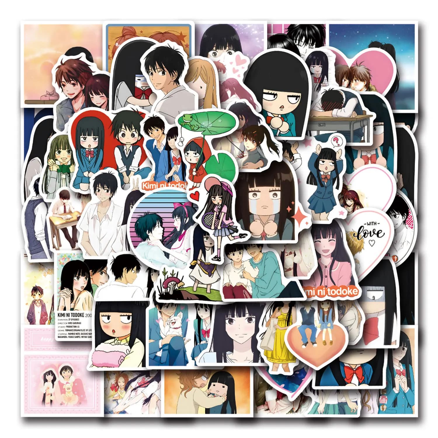 50 pz Kimi Ni Todoke Anime Adesivi Sawako Kuronuma Kazehaya Shouta Adesivo Notebook Bagagli Laptop Kurumizawa Ume Decal