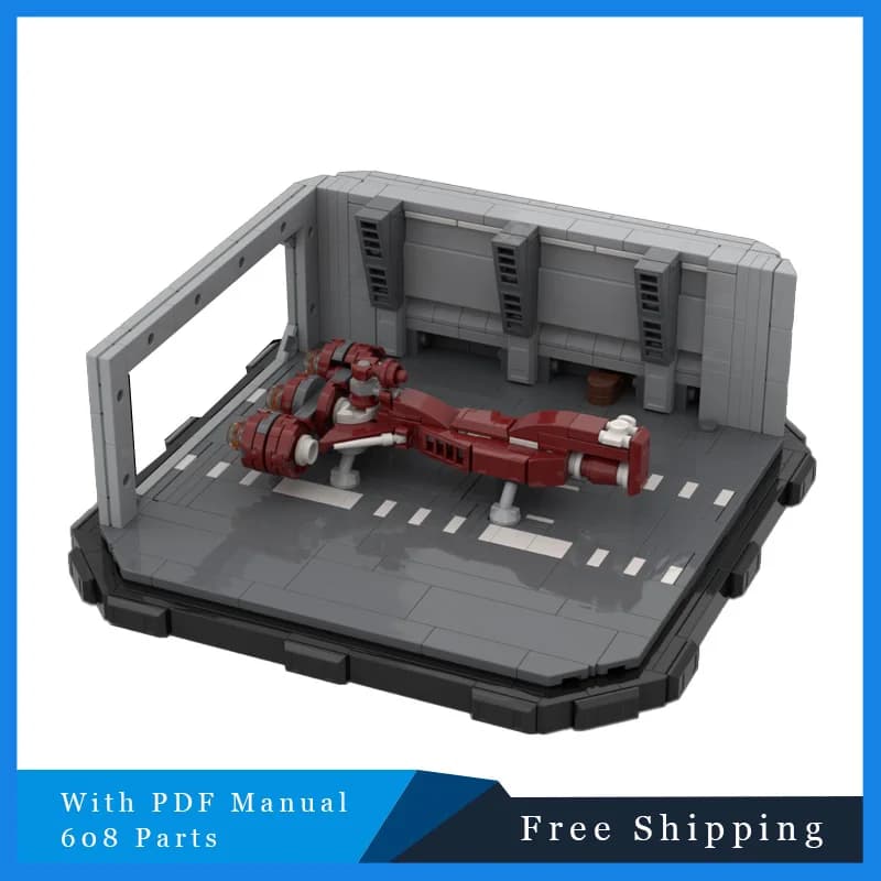608 Parti MOC Star Batter Serie Cruiser Building Blocks Hangar Mattoni Modello Set Per I Bambini Assemblaggio Display Regali Di Natale Giocattoli