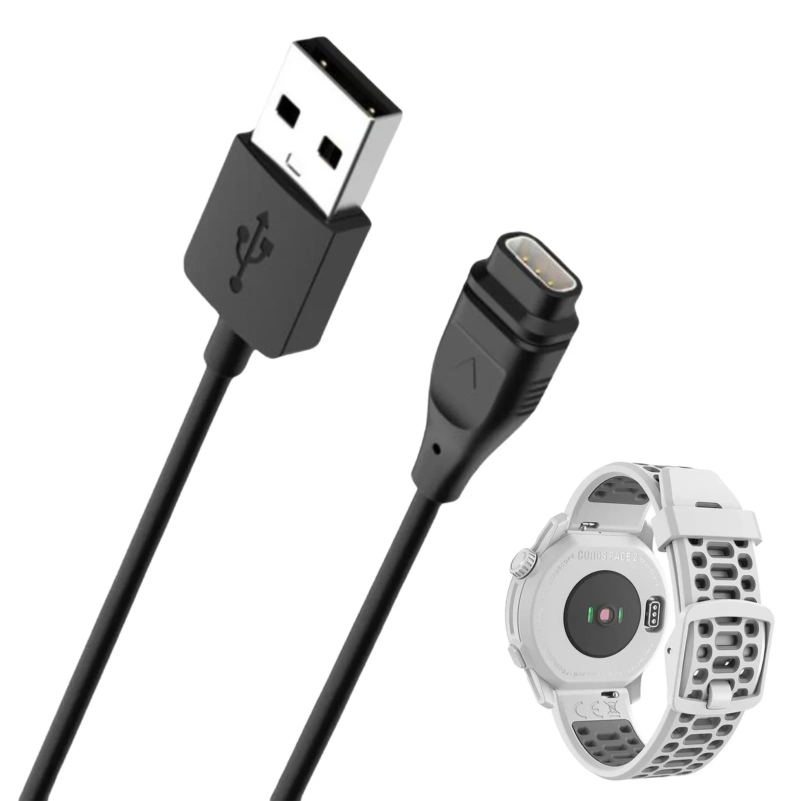 100cm Charging Cable For Coros Vertix/Vertix 2/A-pex/A-pex Pro /A-pex 42mm/Pace 2 3 USB Power Charger Cord Smart Watch