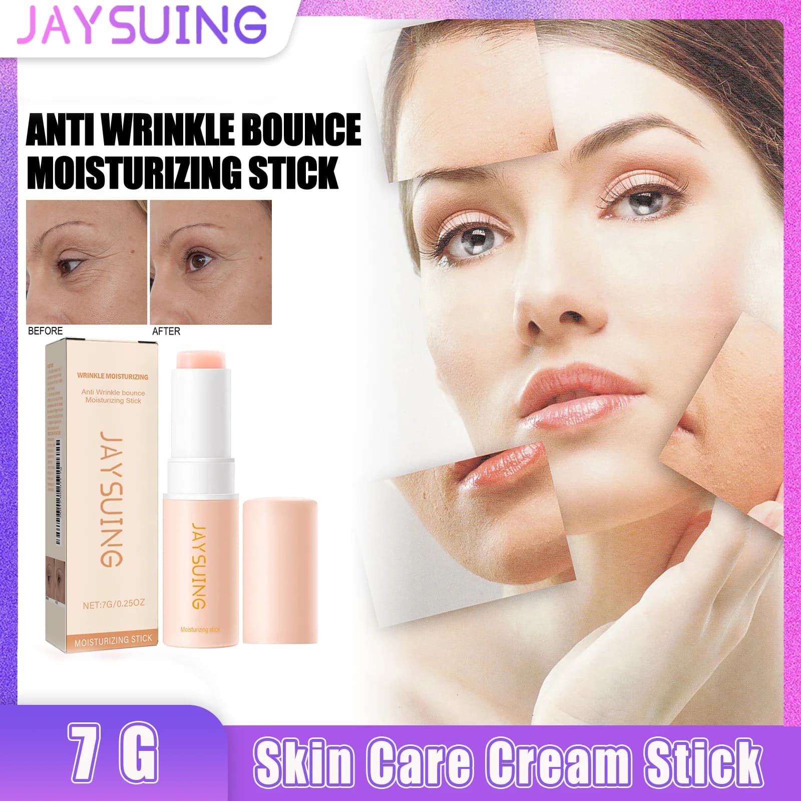 Barra elastica al collagene Rassodante Idratante Schiarente Pelle opaca Dissolvenza Cerchi scuri Gonfiore Linee sottili Crema per la cura della pelle del viso