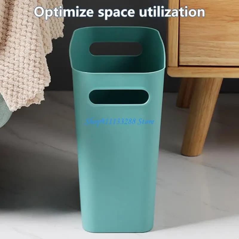 G88D Pattumiera in plastica spessa forma quadrata, salvaspazio, per cucina, bagno