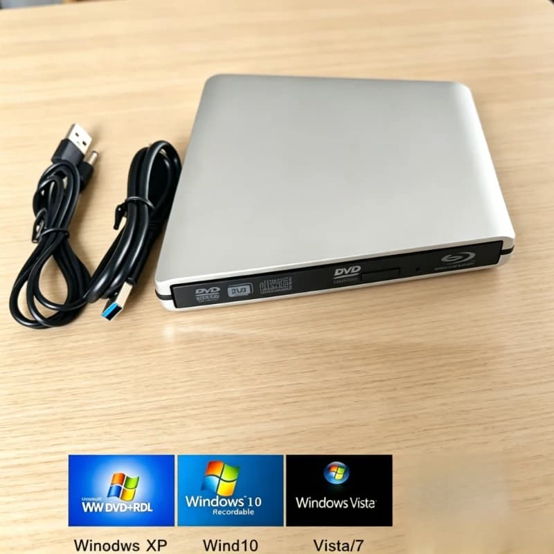 Nuovo Masterizzatore Blu-ray Esterno 4K 3D USB 3.0 Portatile BD DVD CD RW, Lettore Ottico Plug and Play per Laptop e Desktop