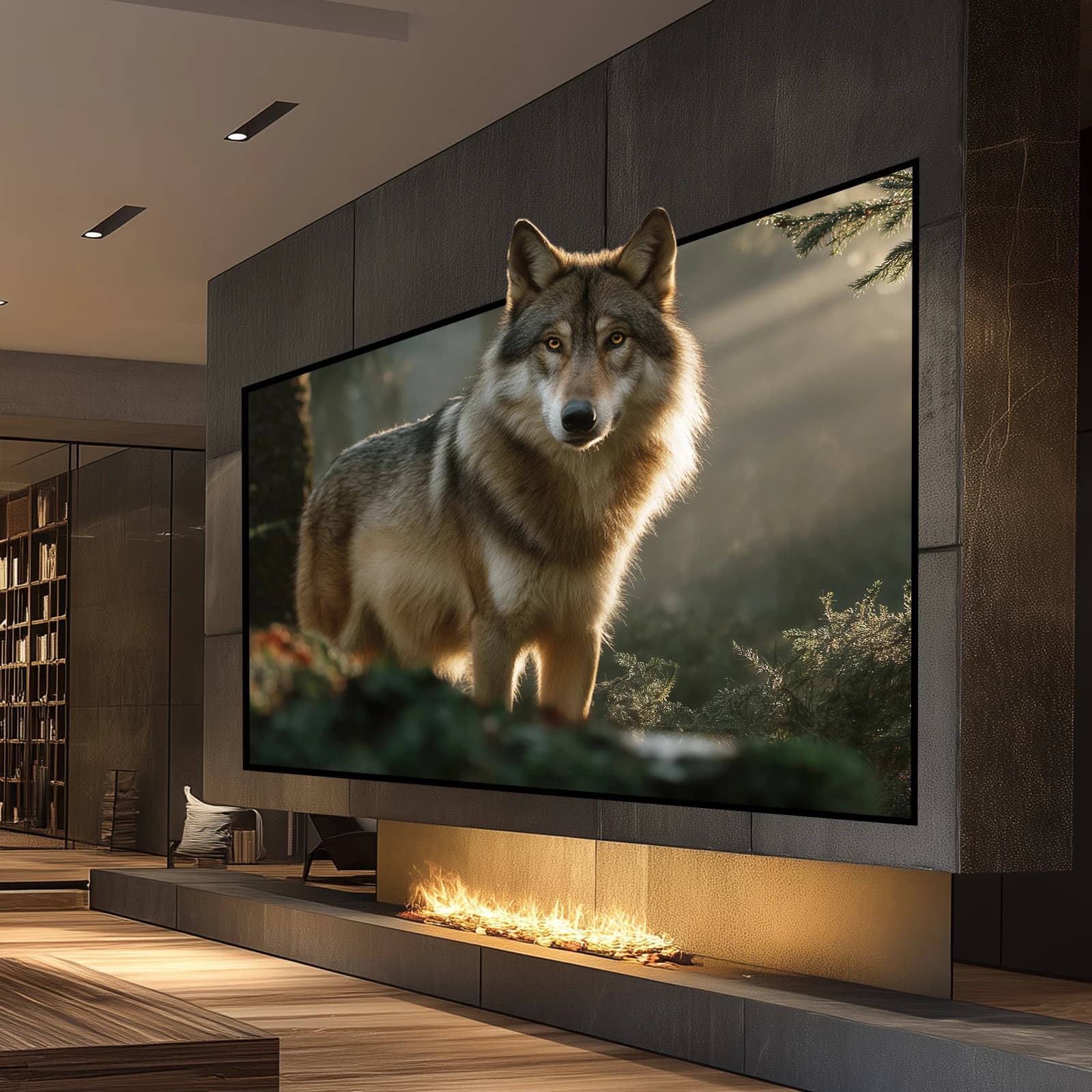 Schermo per Proiettore VIVIDSTORM CineVision Pro Lenticolare Fresnel a Tre Lati con Riduzione della Luce Ambientale | Guadagno 0.8 | 4K