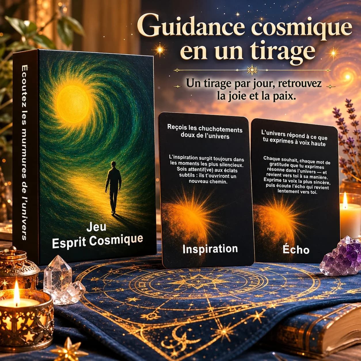 48 carte oracolo spirituali cosmiche – Connessi con la saggezza universale e trova la pace interiore, Dimensioni: 12×8 cm / 4,72×3,15 pollici
