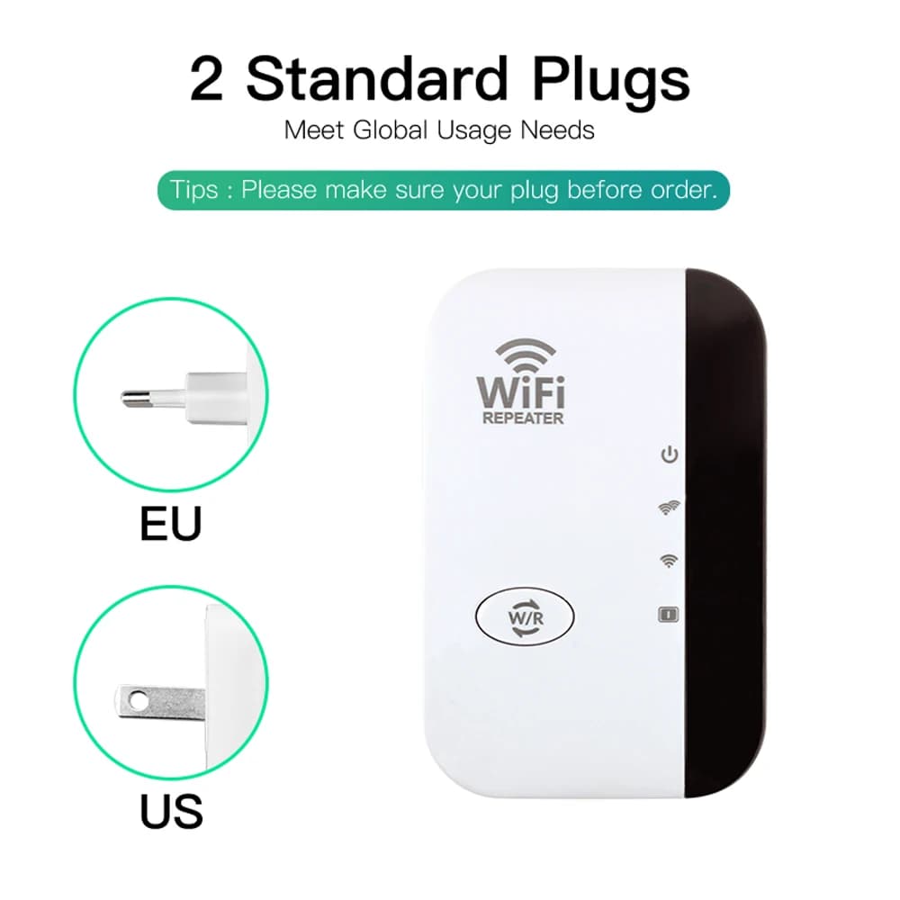 Ripetitore WiFi Wireless 300Mbps, Amplificatore 802.11N per Miglioramento del Segnale WiFi a Distanza ed Espansione della Copertura