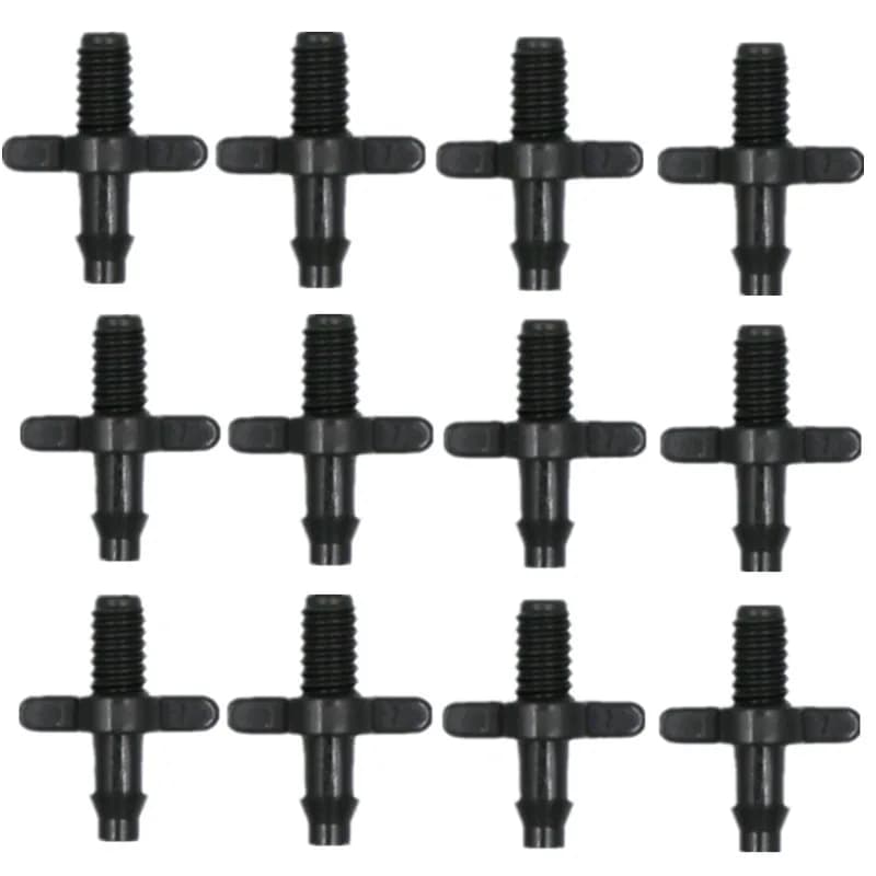 4/7mm Hose Single Barb To Thread Straight Adapter 6mm Screw PVC PPR Pipe Joint Garden Drip Irrigation Pipe Fittings 100Pcs