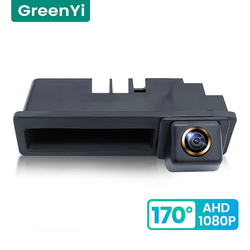 AHD 1080P obiettivo dorato impermeabile vista posteriore per auto retromarcia maniglia del bagagliaio fotocamera per Audi A1 A3 A4 A6 A6L S5 Q5 Q7 telecamera di backup