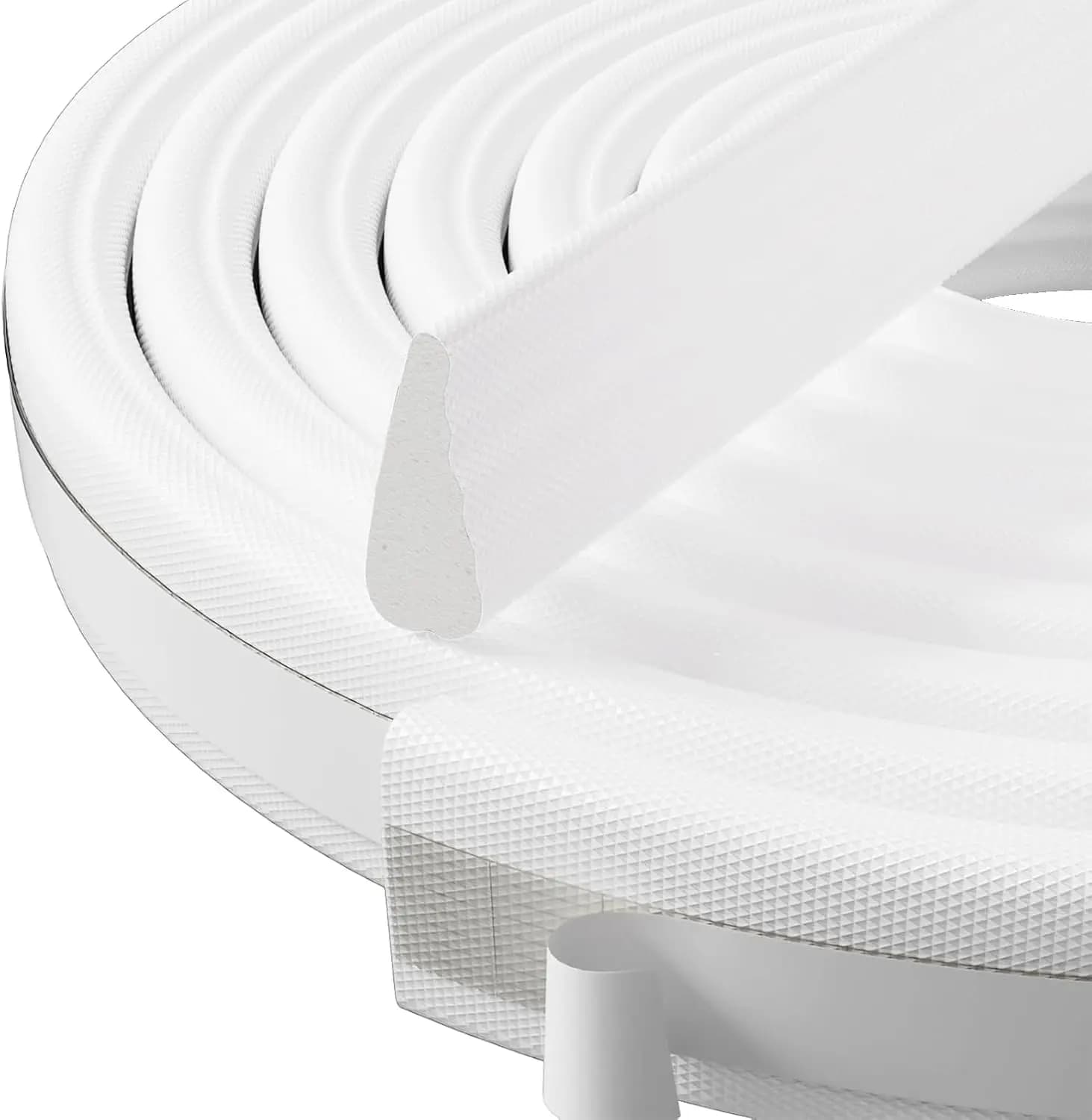 118” Wedge-Shape Window Weather Stripping Door Seal Strip, Self-Adhesive Soundproofing Frame Winter Insulation Foam Tape for Door Frame, Noise Drafts Blocker, Gap Filler, Draft Stopper, White